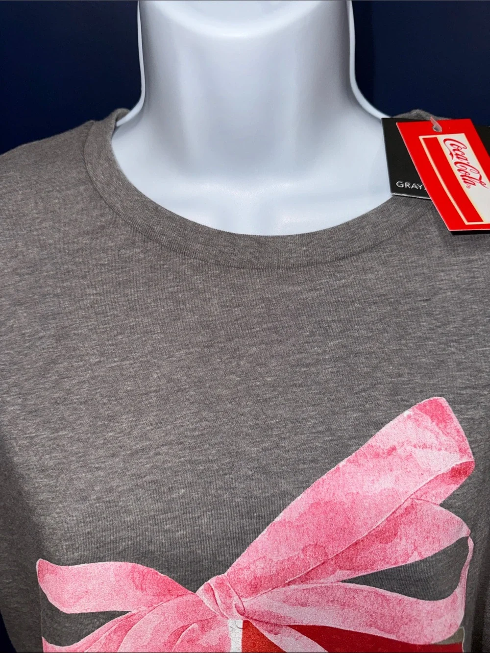 Coca-Cola- NWT Pink Bow Coke Can Graphic Tee Size Large - Picture 7 of 12